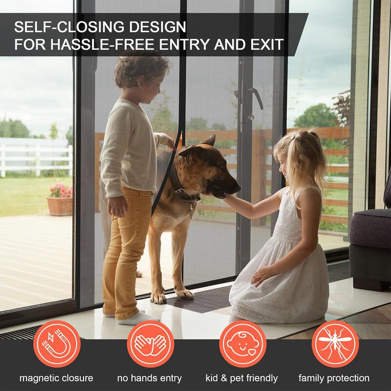 Cross-border Export Summer Magnetic Anti-mosquito Door Curtain Garage Home Punch-free Door Curtain Bedroom Shelter Curtain Velcro