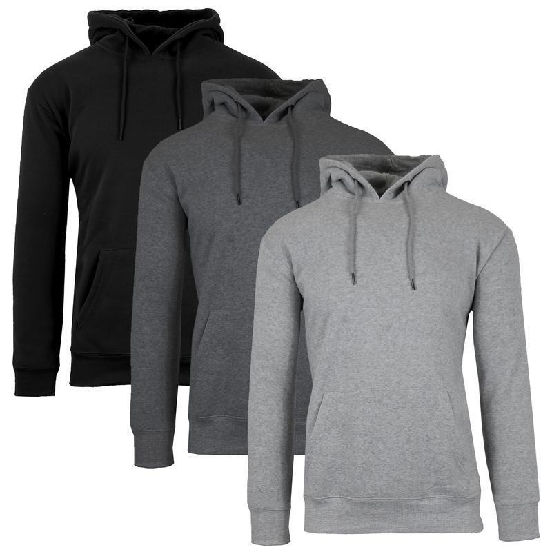 N 23776 Solid Color Hooded Men Sweatshirt