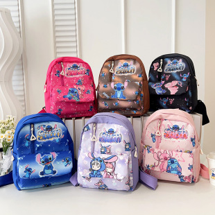 Large Capacity Casual All-match Waterproof Schoolbag Stitchai Children's Schoolbag Ultra Light Wear-resistant Backpack for Primary School Students