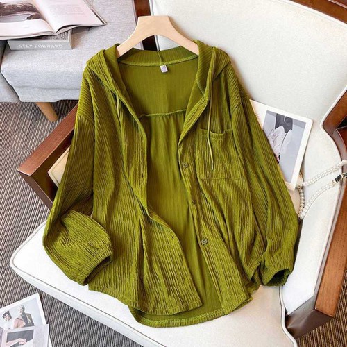 Large women's clothing 300 lbs plus size summer loose Korean style hooded sun protection coat slimming air conditioning shirt