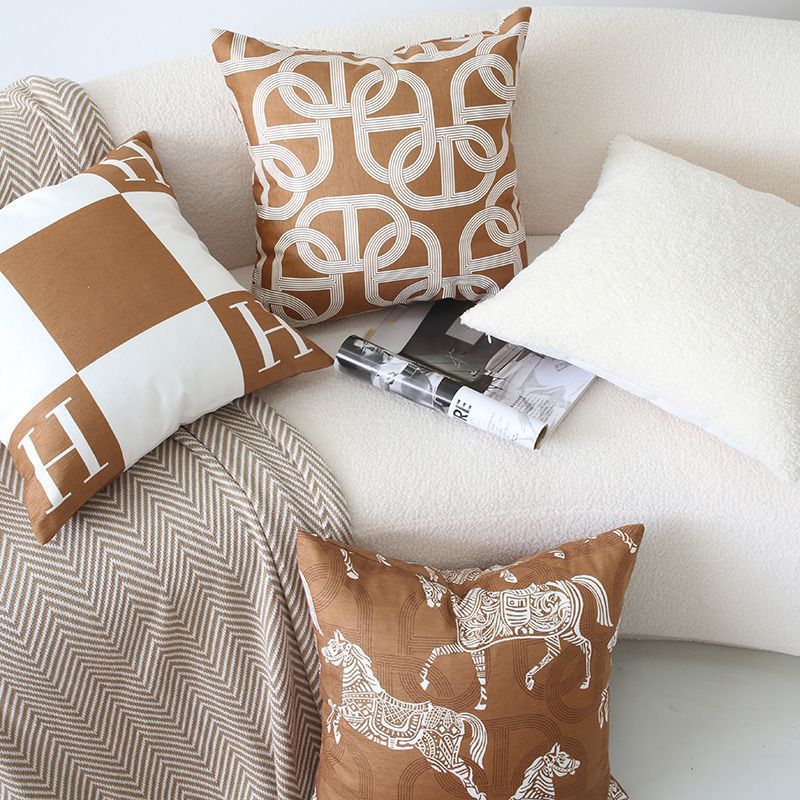 Francia INS sofá crema de viento almohada sala de estar almohada de madera nórdica moderna almohada de lujo ligera casa de Han