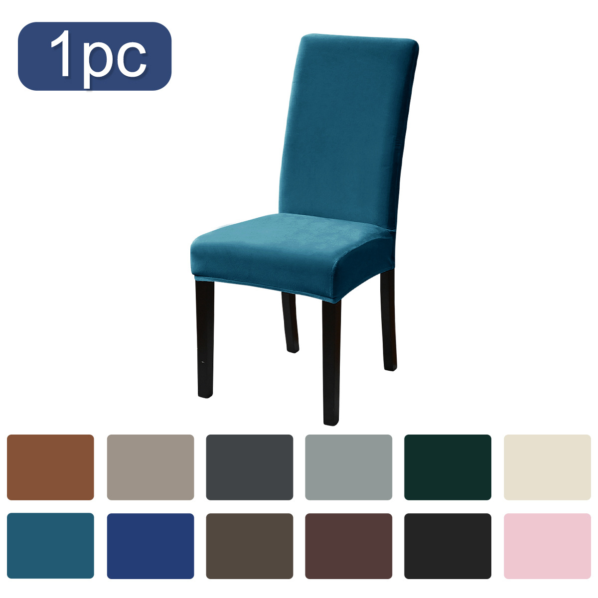 Transfronterizos sólidos elásticos sillas de lana de zorro plata cubierta de sillas de mesa de hotel cubierta de sillas de terciopelo cubierta al por mayor en stock