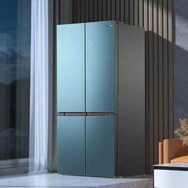 美.的BCD-510WSGPZM(E) 变频一级能效十字双开门家用冰箱玻璃面板