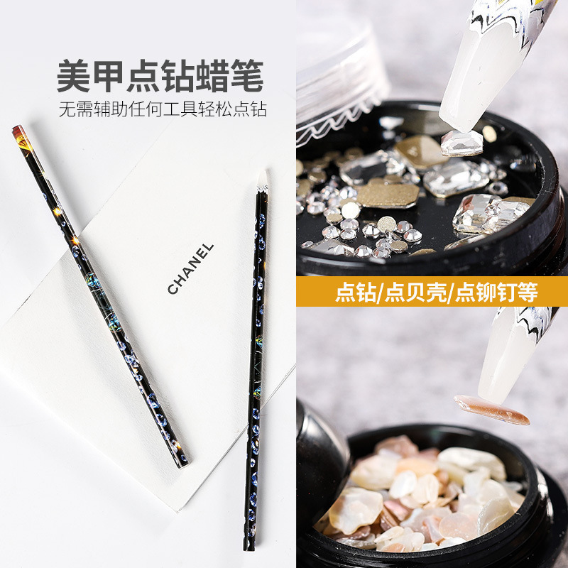 Hot Sale Point Drill Pen Double Head Pencil Point Drill Crayon Durable High Sticky Sticky Drill Sticky Shell Sticky Rivet Nail Art Tool