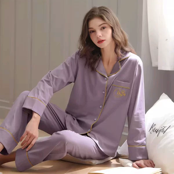 CM-92 double long taro purple cardigan
