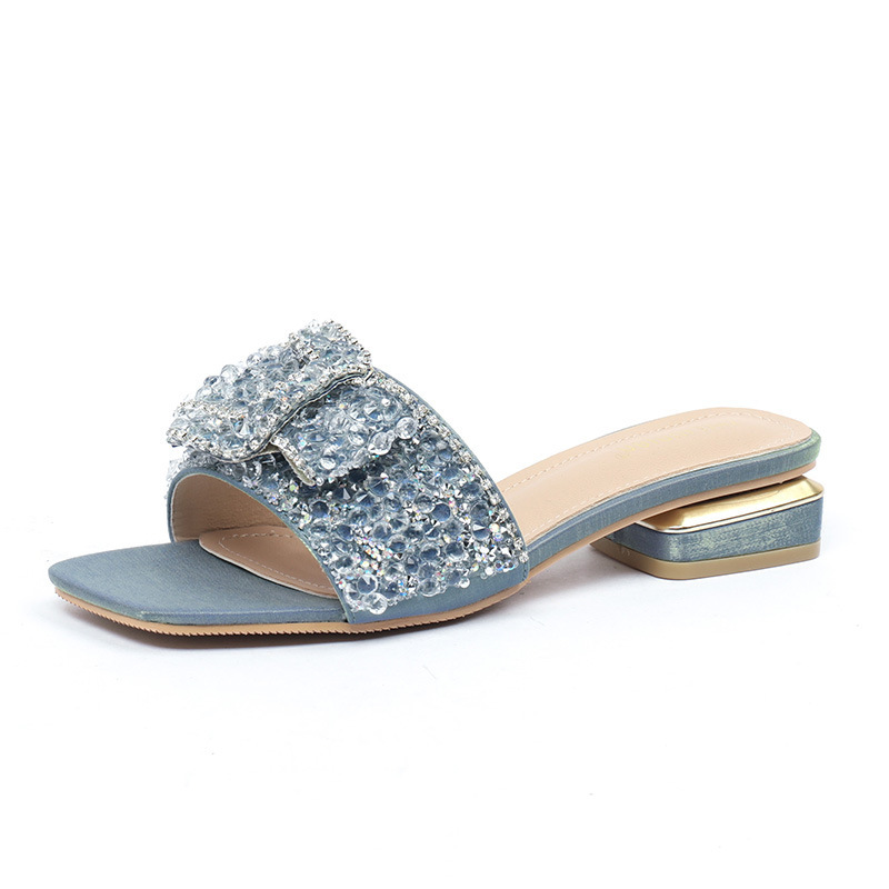 Summer rhinestone slippers for women's outer wear 2023 new summer sandals fairy style sandals one-piece large size_voghion.com