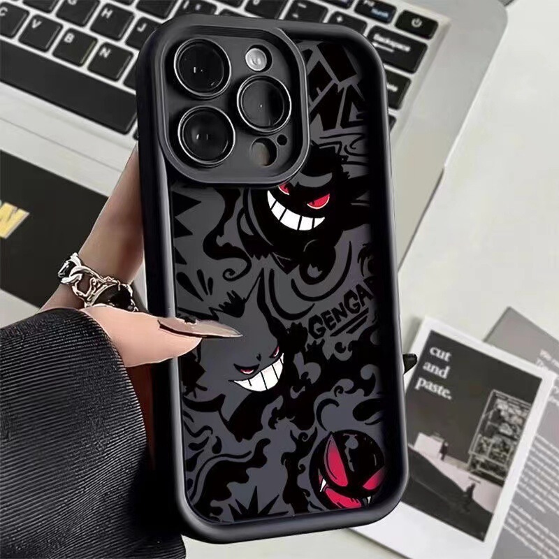 Baokemeng Red-eyed Geng Ghost for Apple 15plus Phone Case 14promax Cute iPhone13 Drop-resistant 12 Baokemeng Red-eyed Geng Ghost for Apple 15plus Phone Case 14promax Cute iPhone13 Drop-resistant 12