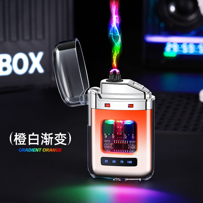 透明防水アークパルス点火装置防風 USB 充電式ライター男性のパーソナライズされたギフト卸売|undefined