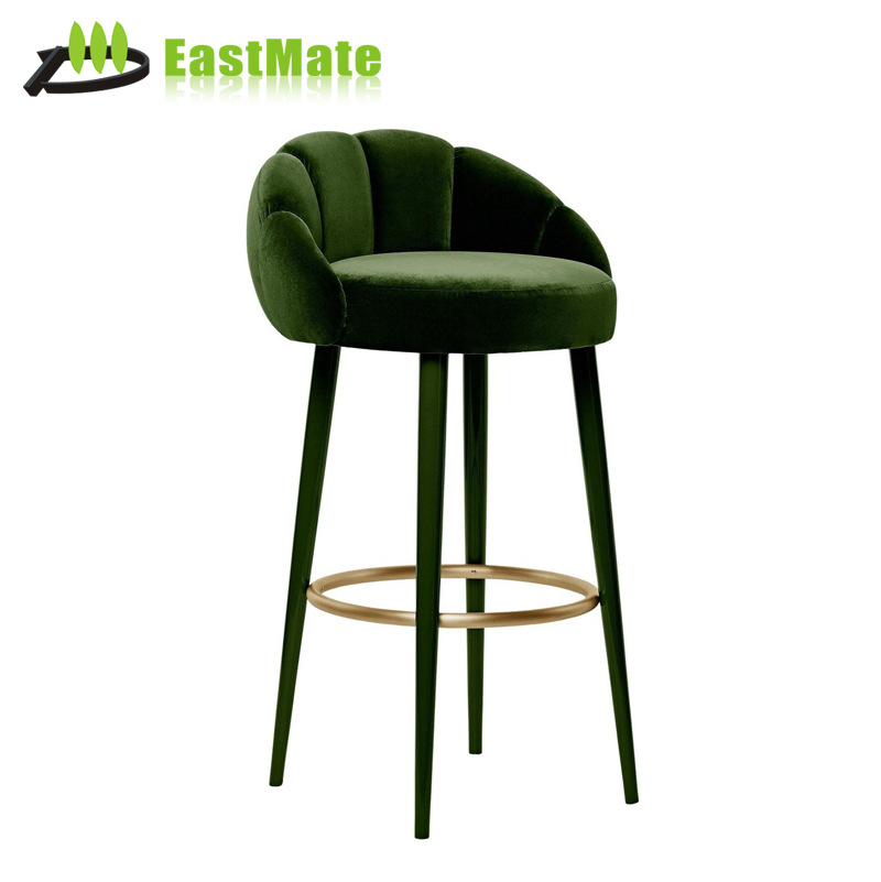 Thickened Stainless Steel Suede Bar Stool High Bar Chair Wear-Resistant Fabric Can Be Customized Hotel Furniture Manufacturer