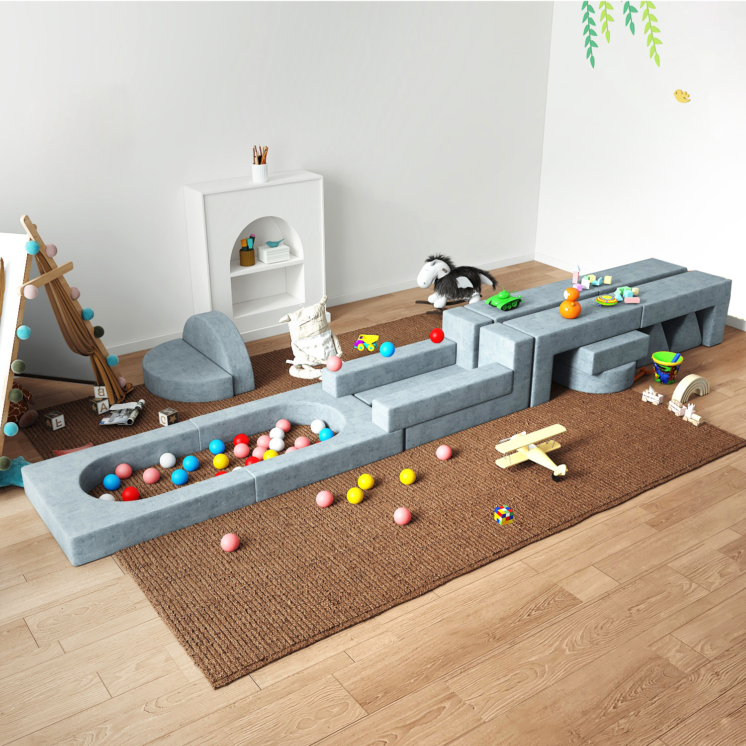 Nuevo sofá plegable transfronterizo, almohadilla plegable multifuncional, sofá infantil, espacio pequeño, sofá flexible