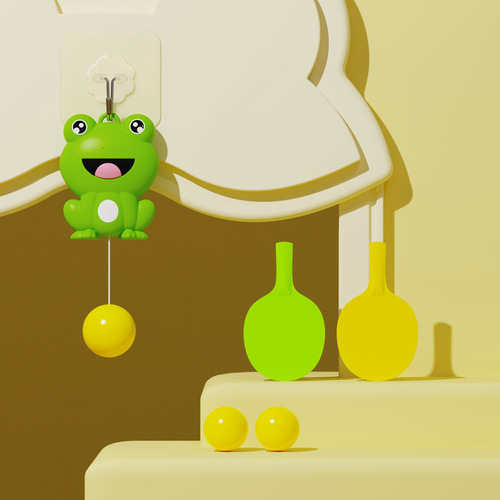 Hanging cute frog table tennis trainer for home children, parent-child sensory integration exercise, eyesight, attention, hand touch, high fitness