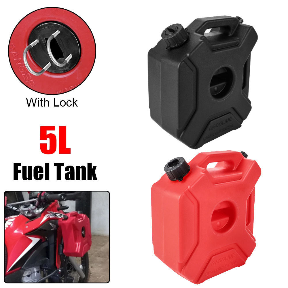 卸売り自動車オートバイ予備タンク5lロック付き緊急油びんディーゼルガソリンプラスチック油桶は国境を越えて厚くなった