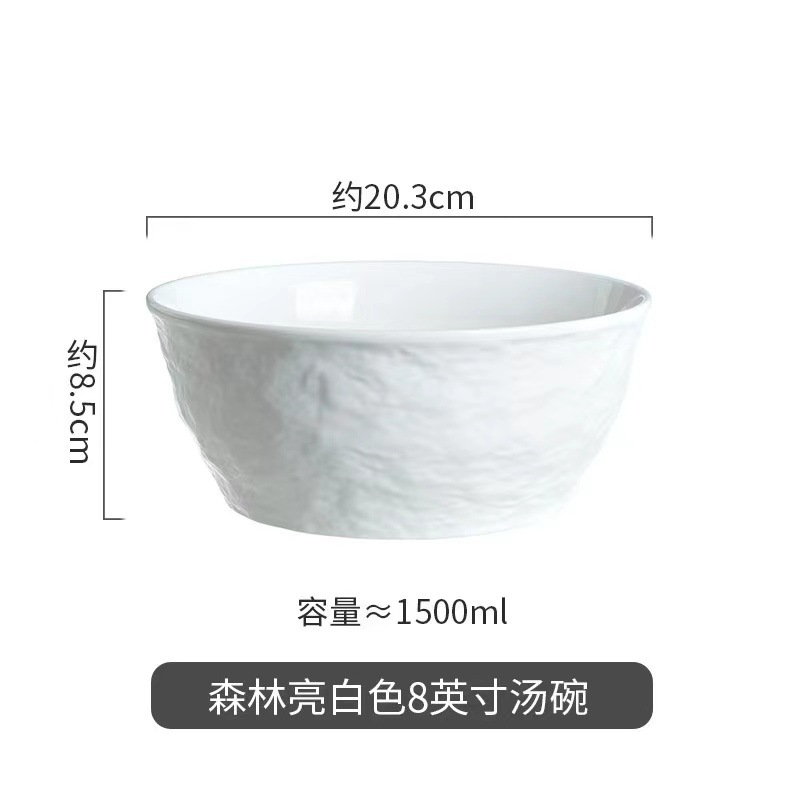 Vajilla de cerámica estilo crema, tazones y platos para sopa