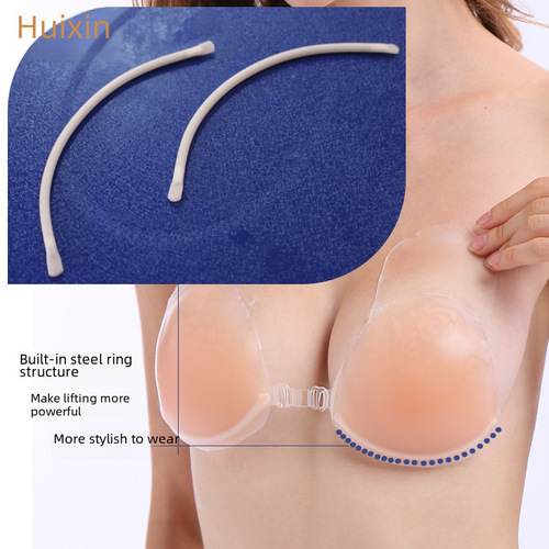 Drop-shaped pull-up silicone breast patch, push-up glossy invisible bra, silicone underwear breast patch, thin style wholesale