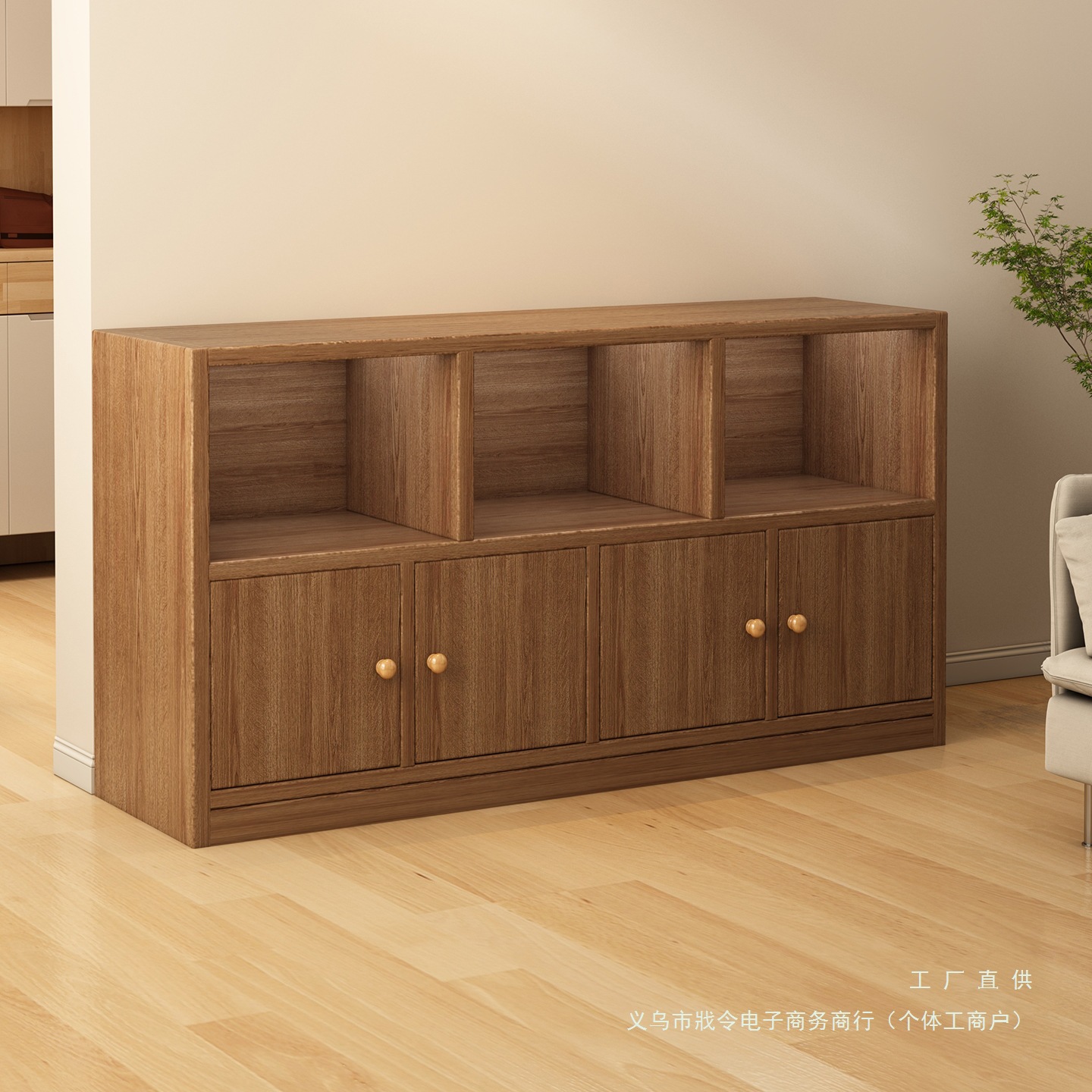 Bookcase, Antique Style Wall-Mounted Living Room Sofa Side Cabinet, Low Cabinet, Sideboard, Tea Cabinet, Bedside Cabinet, Storage Cabinet, Storage Cabinet