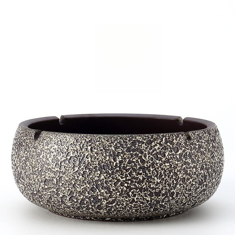 烟缸陶瓷烟灰缸创意大号办公室家用客厅茶几个性复古欧式潮流中式