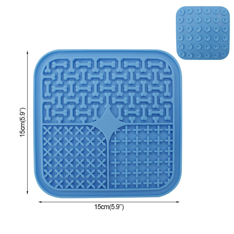 Estera de comida de silicona para mascotas con ventosa gato y perro placa estera de comida lenta antiestrangulamiento y dispensador de comida lenta estera de comida para mascotas antideslizante impermeable