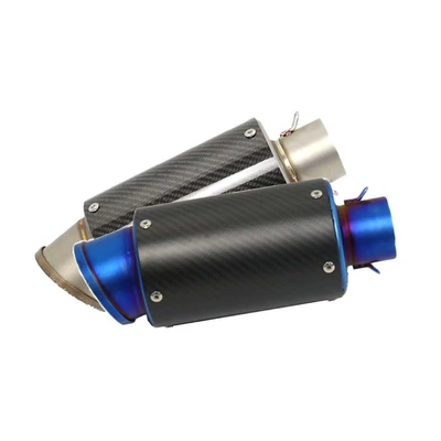 Motorcycle exhaust pipe | straight carbon fiber