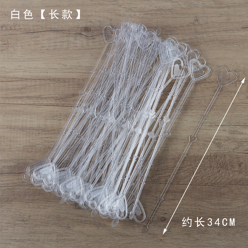 Fábrica en stock al por mayor material de embalaje de la flor tarjeta de plástico palo pollo corazón palo tarjeta de plástico Tarjeta de clip de plástico flor palo