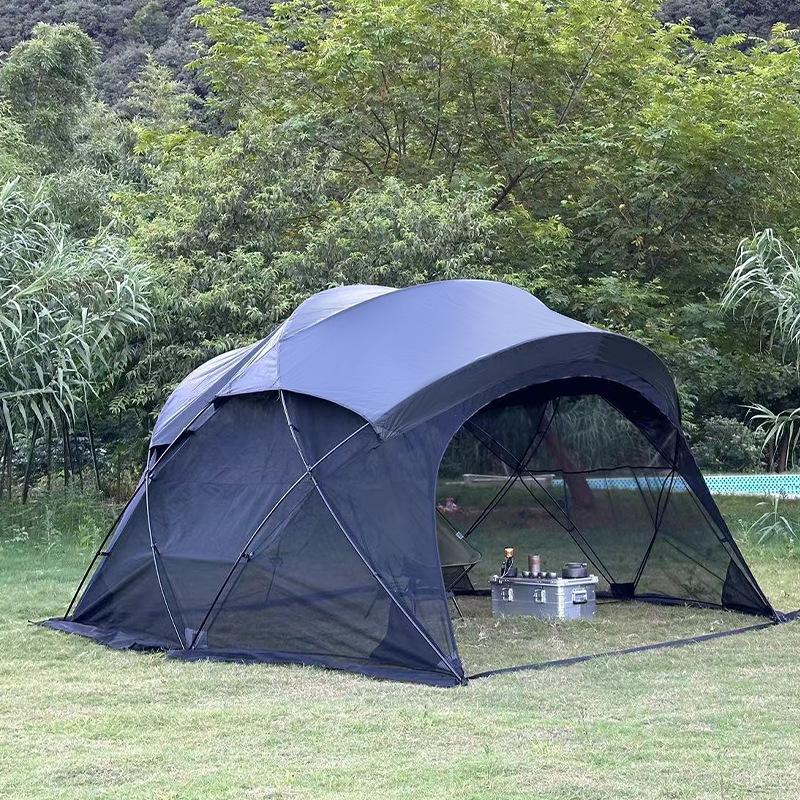 Expansión de tiendas de campaña al aire libre chunshan pequeña tienda de campaña G aumento de tiendas de campaña de lujo a prueba de lluvia tiendas de campaña esféricas ennegrecidas en el campo