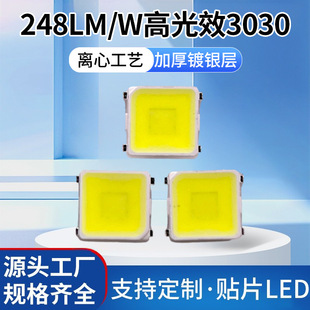 Original Factory Spot 248Lm/W High Light Efficiency 3030Led Lamp Beads Thickeneded Silver-Plated Sulfur-Resistant Plant Solar Light Source