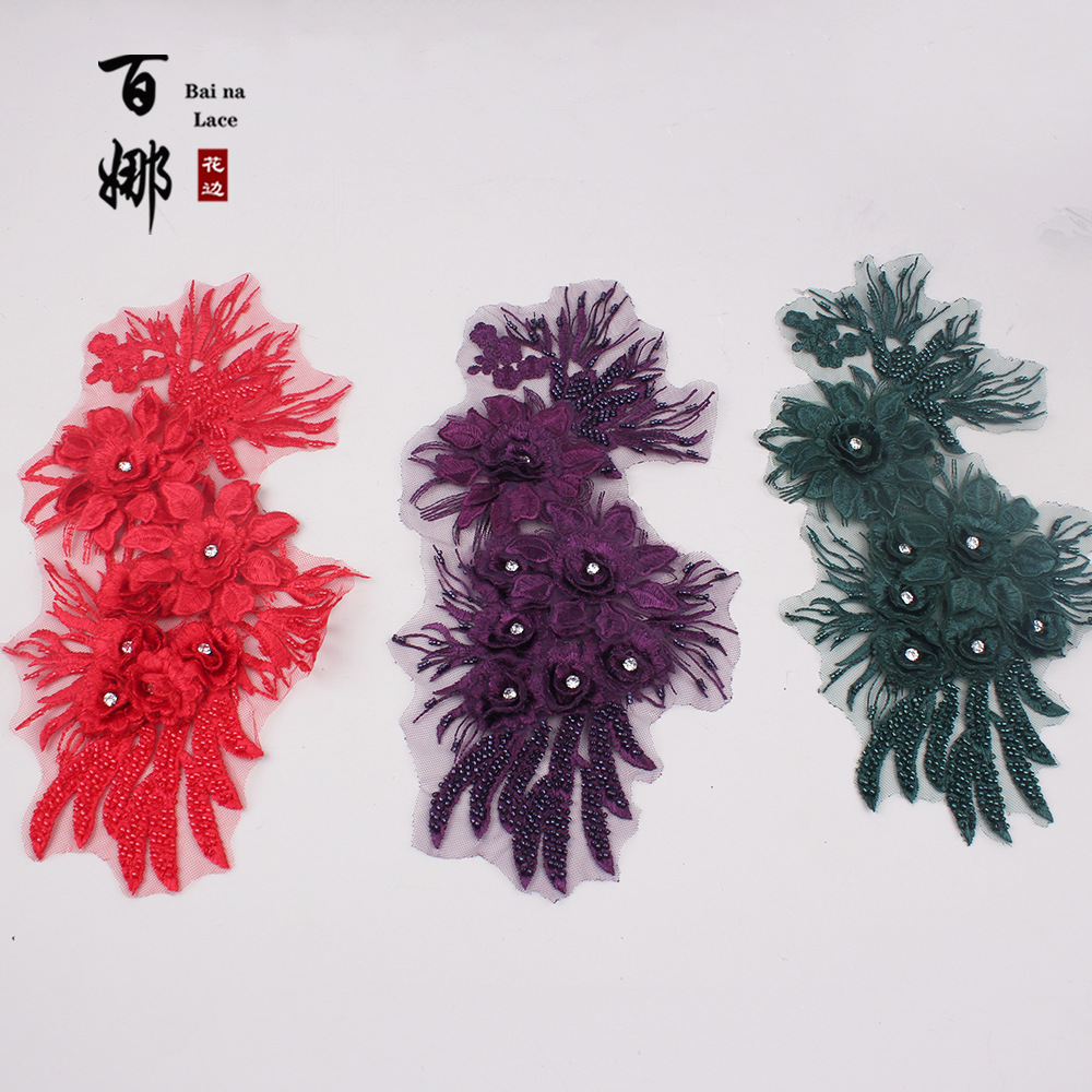 XDH2489 recommend classic mother's embroidered corsage handmade flower beaded gift clothing manufacturer accessories