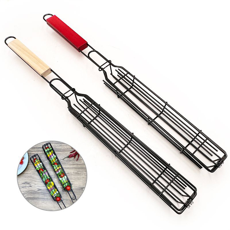 Cross-border barbecue grill grill net outdoor barbecue cage BBQ barbecue picnic non-stick coating grill kitchen grill net 5