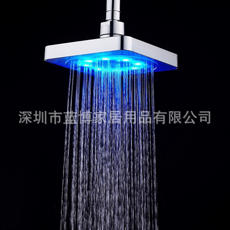 El comercio electrónico transfronterizo dedicó la detección de la temperatura del espray del top del LED/color luminoso colorido que cambiaba la Boca Grande 8020-B1 de la ducha de 6 pulgadas