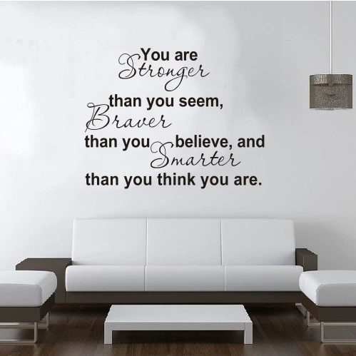 ZY8061 You Are Stronger Amazon English Proverbs Foreign Trade Home Decoration Wall Sticker