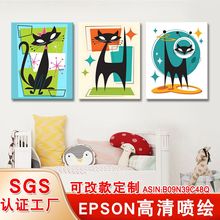 亚马逊热销抽象派艺术餐厅挂画喷绘现代简约客厅沙发背景墙装饰画