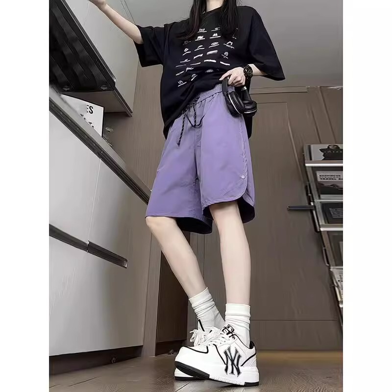 Purple Dopamine Quick-Dry Five-Point Shorts for Men and Women, Summer Side Button Cargo Shorts, Thin Couple Beach Mid-Length Shorts Purple Dopamine Quick-Dry Five-Point Shorts for Men and Women, Summer Side Button Cargo Shorts, Thin Couple Beach Mid-Length Shorts