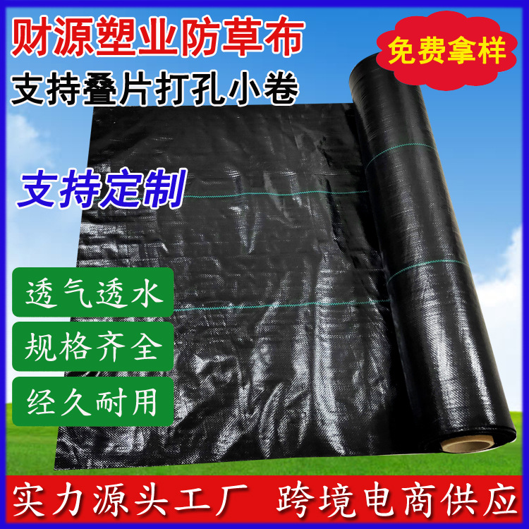 火龙果基地PP防草垫 园艺防草布厂家 黑色农用除草布