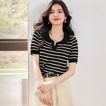 ����chic�ļ��¿�С��POLO��������ж���ײɫ������֯������Ů