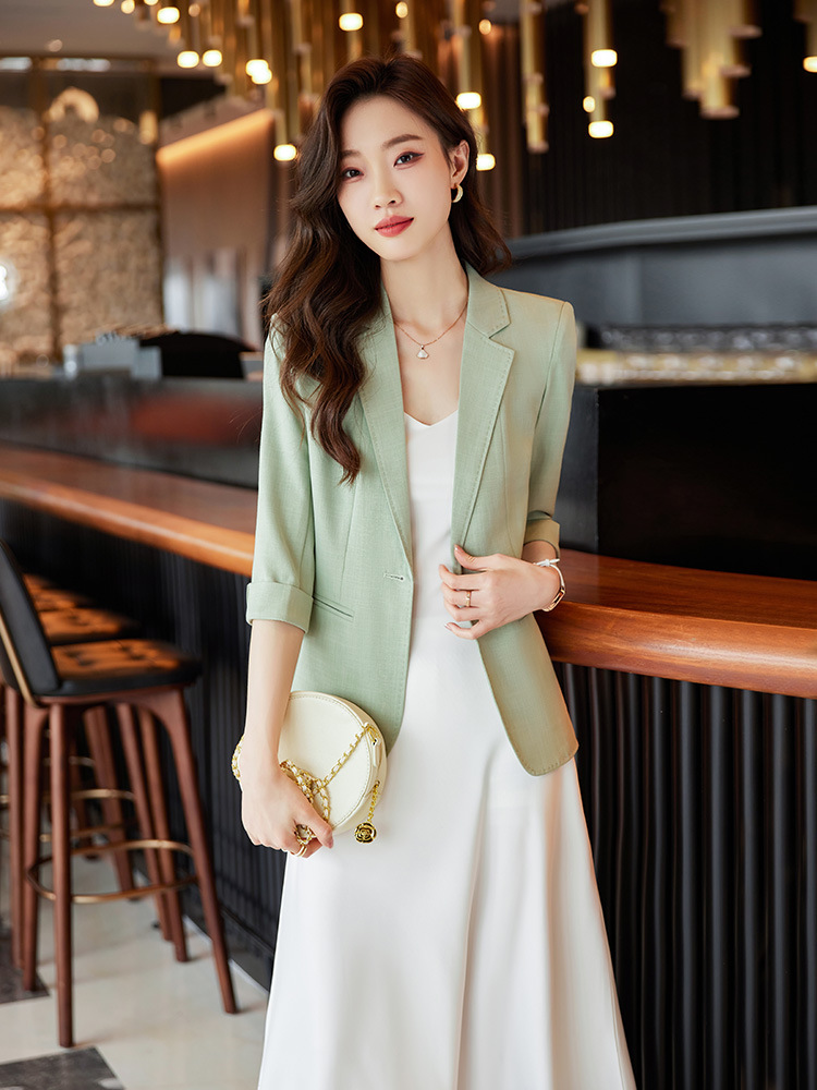 White summer retro classic suit jacket