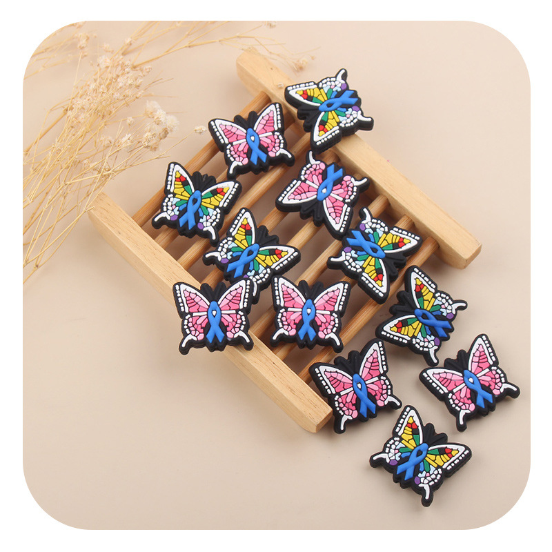 Amazon comercio exterior nuevos productos para bebés y niños pequeños mariposa cuentas de látex DIY collares accesorios joyería pulseras