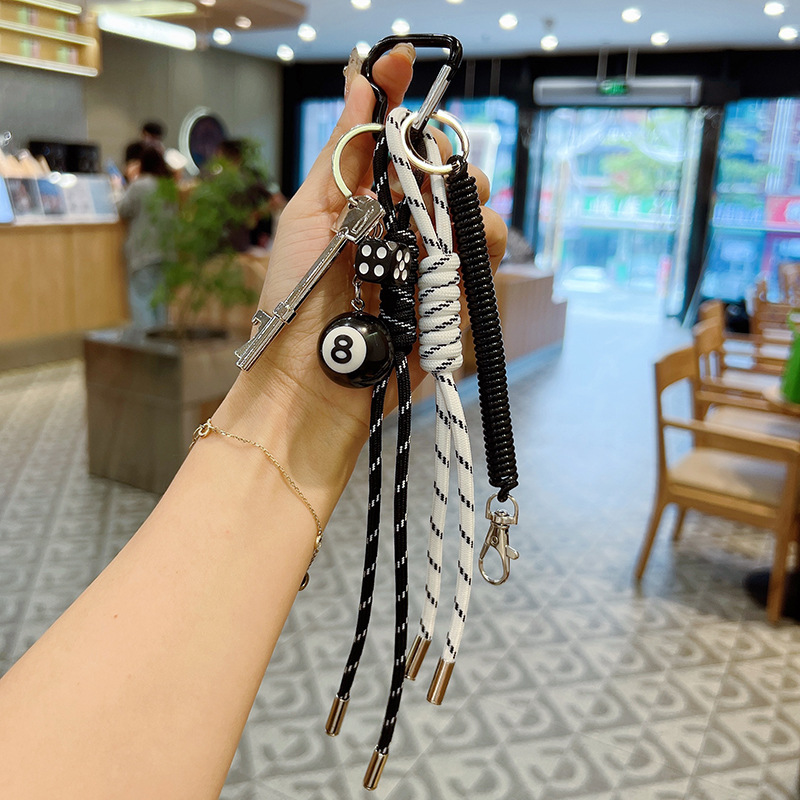 59g Weight Bag Pendant, Keychain Classification 1 Piece Quantity Holiday, Daily Occasion Polyester Material Billiards, Cherry Pattern Unisex Gender Cute Style 1 Piece Cute Billiards Cherry Polyester Unisex Bag Pendant Keychain 8