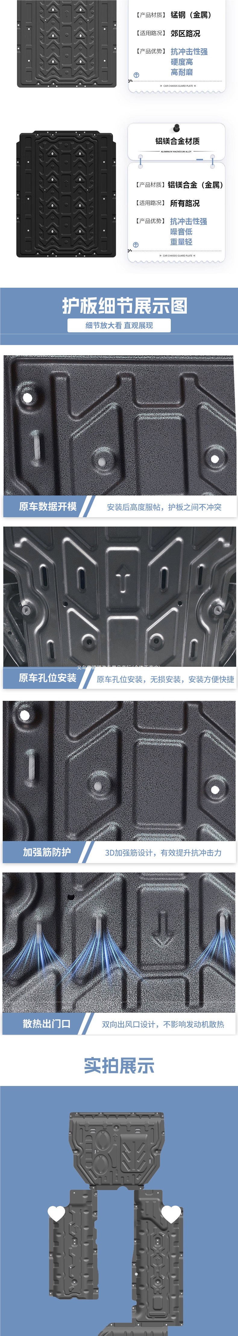 Suitable for Beijing BJ30 underbody protection plate, engine shield, lower guard plate, hybrid chassis guard plate modification