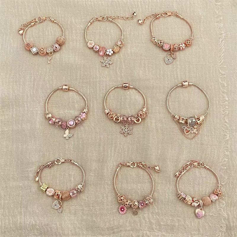 Custom Panjia Snow Pollen Love Pendant Bracelet Starry Fairy Tale Bracelet Niche Light Luxury Beaded Bracelet for Women Cross-border Custom Panjia Snow Pollen Love Pendant Bracelet Starry Fairy Tale Bracelet Niche Light Luxury Beaded Bracelet for Women Cross-border