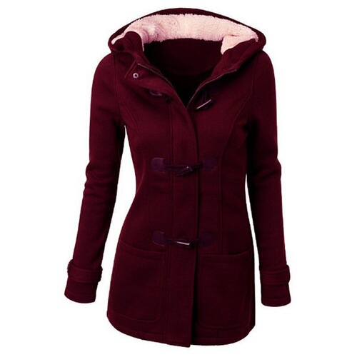 2024 AliExpress Amazon Hooded Blended Cotton Classic Ox Horn Zipper Jacket Parka Winter