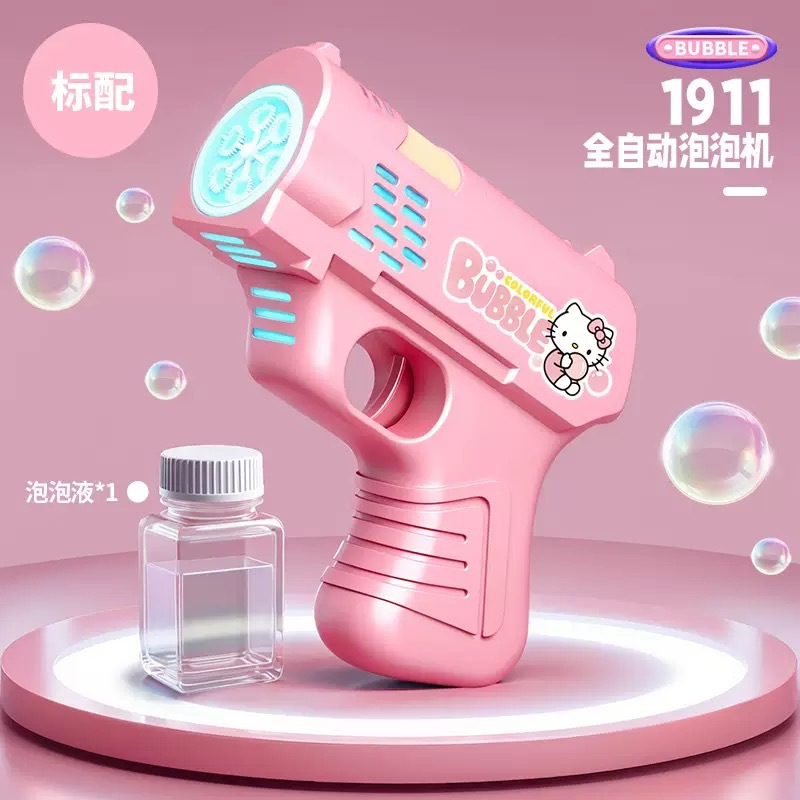 Burbujas para niños juguetes de cañón de acero iluminación automática burbujas Gatlin burbujas fabricantes de cañón de burbujas al por mayor