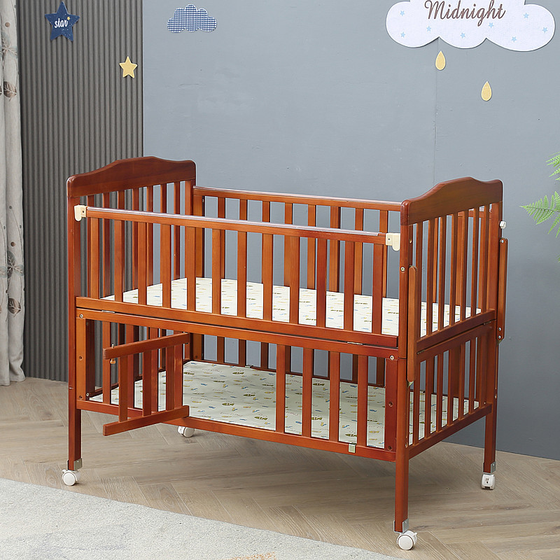 Cuna de madera con espacio de almacenamiento image 6