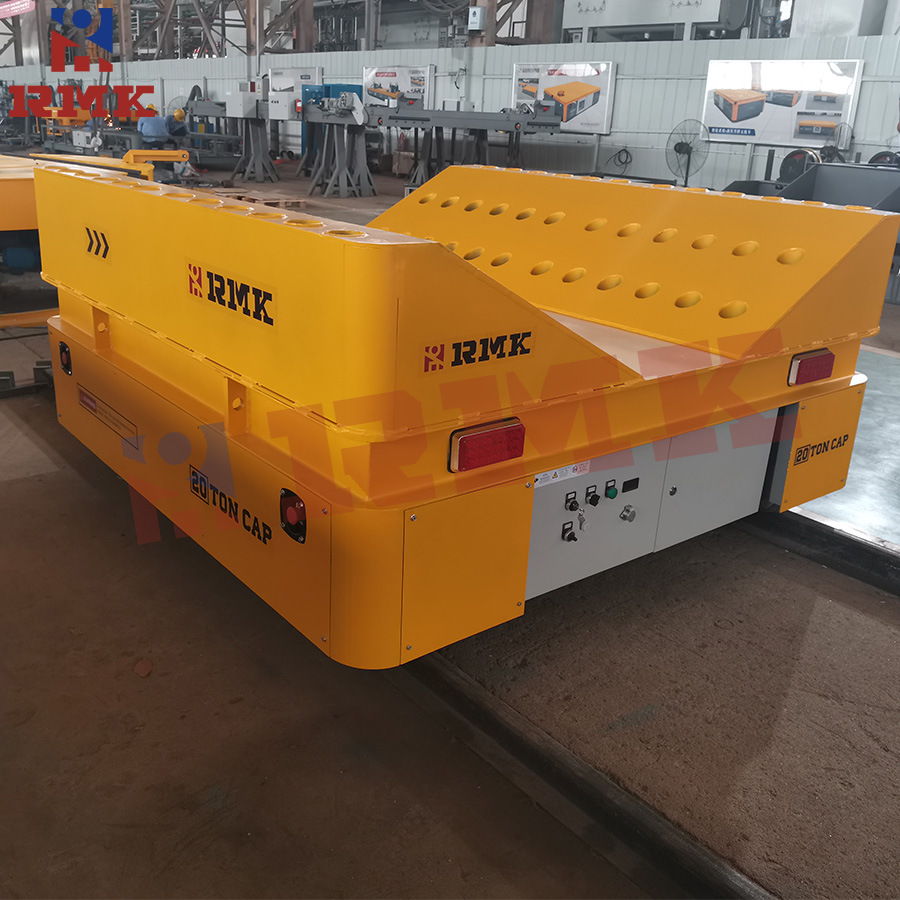 蓄电池周转台车电动轨道托运车工业导轨平板车【睿迈科自有工厂】