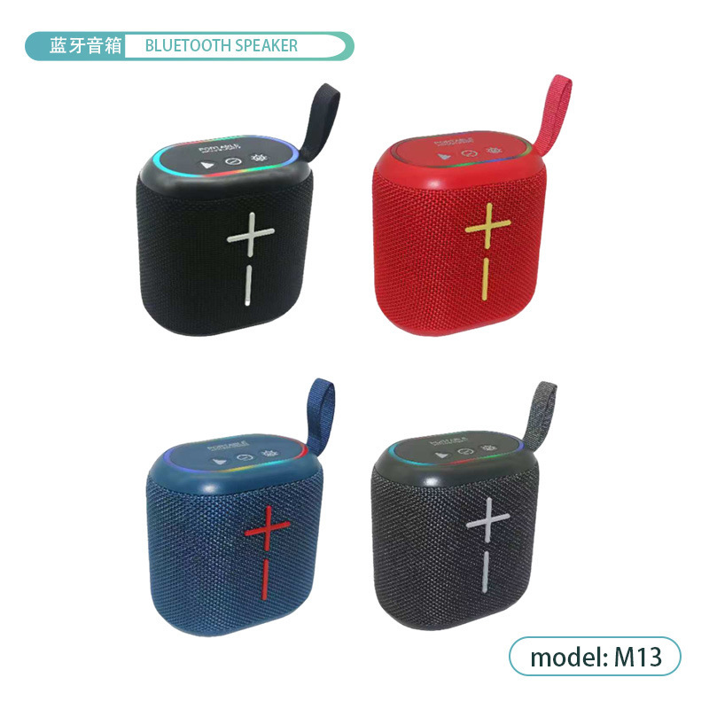 New F23 Outdoor Plug-In Card Bluetooth Speaker Camping Waterproof Subwoofer Ambient Light Portable Handheld Mini Speaker