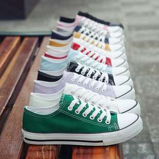 2025 Spring and Autumn New Student Canvas Shoes Women's Casual Couple Men's and Women's Shoes Korean Style Versatile Breathable White Shoes