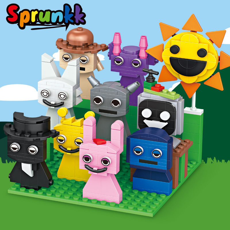 国境を越えた新製品黒化 SprunkiPlush リズムボックスビルディングブロック人形モンスター周辺ゲーム組み立ておもちゃ|undefined