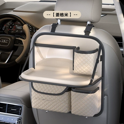 Bag, In-Car Storage Bag, Tissue – Car table board - embroidered-cropped-top-with-table-board-beige