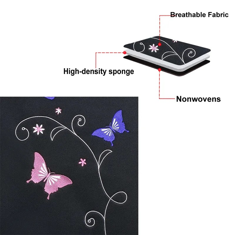 Foreign Trade Car Seat Cover Rose Butterfly Embroidered Seat Cover Universal for All Seasons Cross-Border Foreign Trade Hot Model Aliexpress Amazon