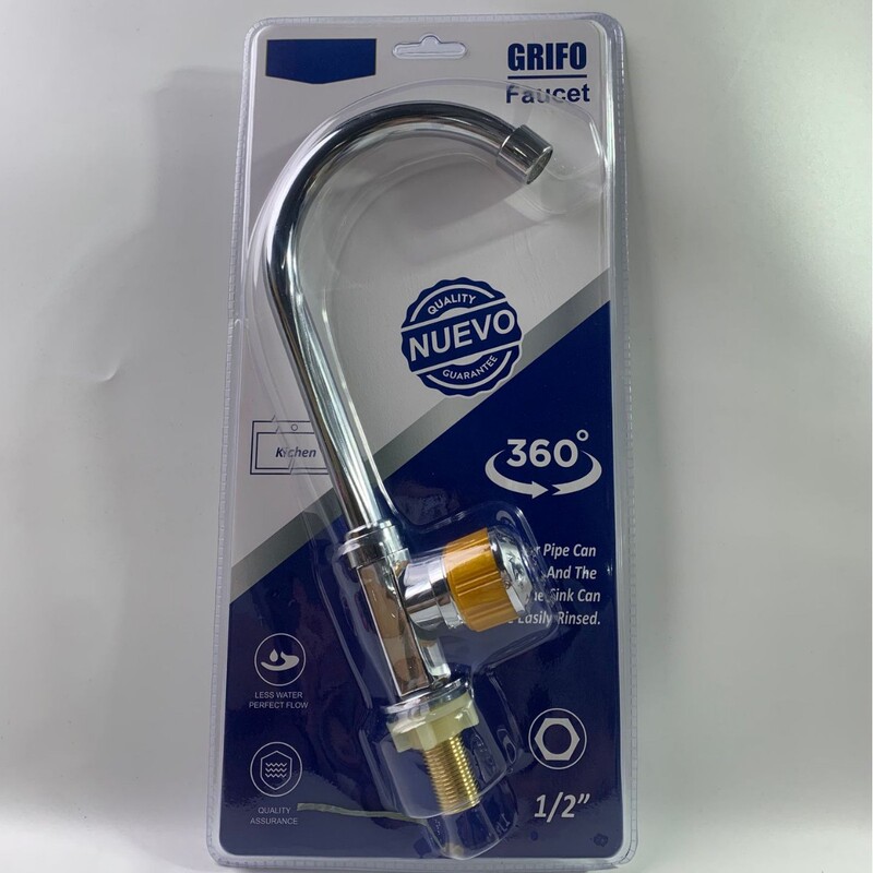 Source Factory Cross-Border Export Single Cold Water Standing Type Large Bend Kitchen Sink Faucet