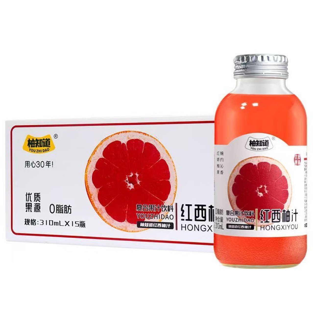 17年老店柚知道双柚汁复合果汁饮料310ml*15瓶饮品超市便利店批发