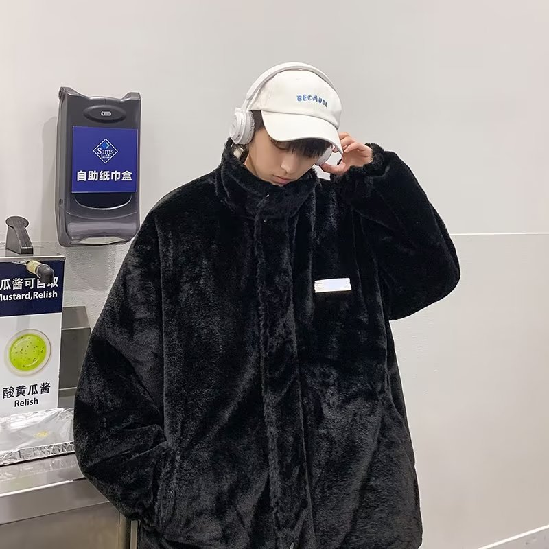 Chaqueta acolchada de algodón de doble cara retro estilo de Hong Kong para hombres y mujeres invierno estilo coreano chic estilo de Hong Kong ropa acolchada gruesa informal de moda